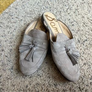 Sam Edelman Gray Suede Mules Size 7.5